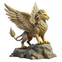stunning rustic Majestic Griffin 3D Render authentic png
