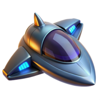 impressive artistic Futuristic Spaceship 3D Render high resolution png