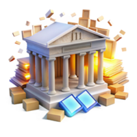 impressive abstract Secure Data Archiving Temple of Information Storage professional png