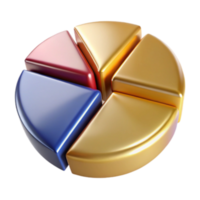 dramatic modern Data Visualization 3D Pie Chart Segmentation Analysis genuine png
