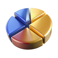 impressive abstract Data Segmentation Visualizing Proportions with 3D Pie Charts professional png