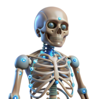 wonderful modern Cybernetic Skeleton 3D Render of Robotic Bone Structure authentic png