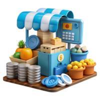 impressive minimalist Digital Market Stall Online Shopping, E-commerce, Virtual Store exclusive png