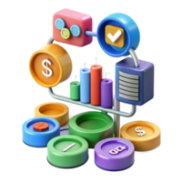 impressive modern Financial Data Visualization Charts, Graphs, and Metrics professional png