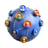 vibrant abstract Global Network Connecting People Worldwide high resolution png