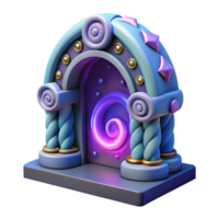 beautiful creative 3D Render Magical Portal Illustration high resolution png