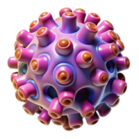 dramatic minimalist Microscopic Virus Structure 3D Model of Infectious Agent original png