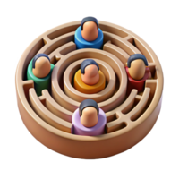 impressive minimalist Navigating Complexities A Groups Journey Through a Maze original png