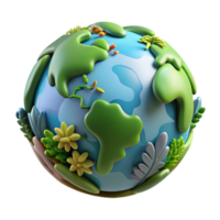 elegant vintage Protecting Our Planet A 3D Earth Representation authentic png