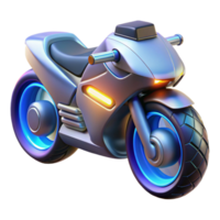 extraordinary traditional Futuristic Motorcycle 3D Render original png