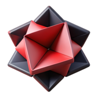 serene vintage Red and Gray 3D Geometric Abstract Background high resolution png