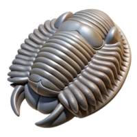vibrant contemporary 3D Model of an Ancient Trilobite Fossil 4K png