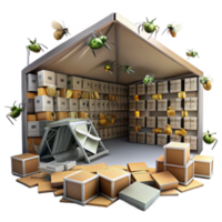 extraordinary artistic Insect Infestation Causes Warehouse Damage Cardboard Box Destruction genuine png
