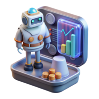 vibrant vintage AI Automation Robotic Process Optimization Data Analysis detailed png