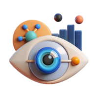 serene modern Data Visualization Insights, Analysis, and 3D Eye Chart high resolution png