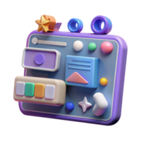 elegant rustic 3D Colorful UI Design Elements Buttons, Icons, and More exclusive png