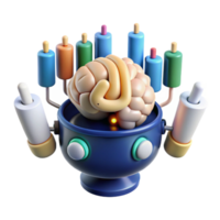 extraordinary traditional AI Brain Cognitive Processing Data Analysis high resolution png