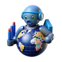 wonderful creative Global Data Analysis AI Robot Insights exclusive png