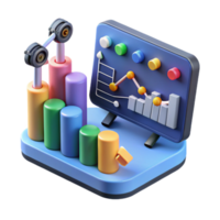 vibrant creative Visualizing Data Trends Charts, Graphs, and Insights 4K png