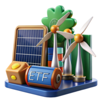 serene minimalist Investing in Renewable Energy ETF Guide high resolution png