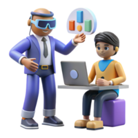serene artistic Data Analysis Mentoring Visualizing Insights with Laptops premium png