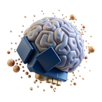 stunning creative Brain-Computer Interface Neural Network Integration professional png