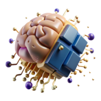 magnificent vintage Brain-Computer Interface Neural Network Integration high quality png