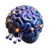 vibrant traditional Neural Network Brain Structure, 3D Model, AI, Cognitive Processes, Connections, Synapses, Neurons, Nodes, Paths, Cybernetics genuine png