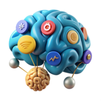beautiful modern Digital Brain Exploring the Impact of Technology on Cognition high resolution png