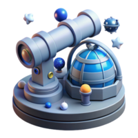 extraordinary traditional 3D Render Celestial Telescope and Globe high resolution png