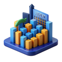 wonderful contemporary Data Visualization 3D Charts Graphs for Business Insights 4K png