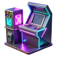 dramatic rustic Retro Arcade Game 3D Render original png