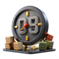 extraordinary modern Countdown Timer 09 Days Left, Dice Game professional png