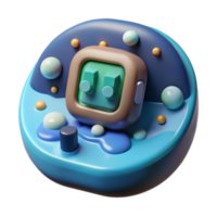 dramatic artistic 3D Render of Abstract Cute Robot in Cell high quality png