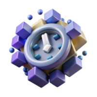 elegant abstract Time Management Cubes, Clock, Productivity, Organization, Efficiency, Scheduling, Planning, Task, Workflow, Strategy detailed png
