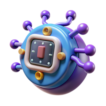 deslumbrante tradicional 3d render do futurista tecnologia esfera 4k png