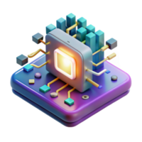 beautiful minimalist Advanced Computing Data Processing and Circuitry premium png