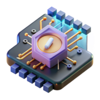 stunning minimalist Hexagonal Microchip Advanced Circuitry and Data Processing professional png