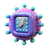 dramatic rustic 3D Render of a Retro Clock on a Sphere detailed png