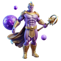 extraordinary creative Powerful 3D Render of a Mighty God detailed png