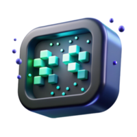 elegant creative Digital Blocks 3D Cube Abstract Design high quality png