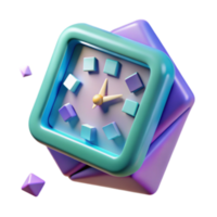 impressive rustic 3D Clock Design Cube Timepiece high resolution png