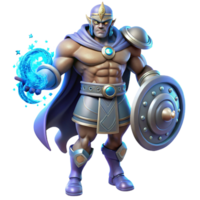 impressive modern Mighty Warrior 3D Render genuine png