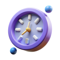 serene vintage 3D Clock Time Management, Productivity, and Scheduling authentic png