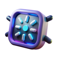impressive minimalist 3D Abstract Loading Icon Futuristic Circular Design original png
