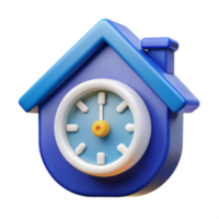 magnificent abstract Home Clock Time Management, Productivity, Schedule, Home Decor, 3D Render, Clock Design, Blue House Clock, Timepiece, Home Decor Item, Digital Clock exclusive png