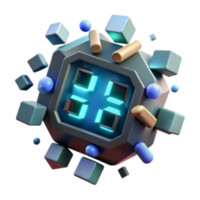 extraordinary artistic Digital Display 3D Render Abstract Geometric Design exclusive png