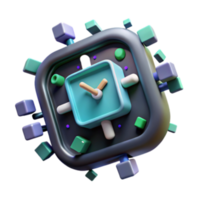 magnificent creative Abstract 3D Clock Time, Design, and Geometry high quality png
