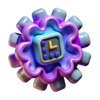 dramatic classic Abstract 3D Clock Design Colorful, Playful, and Modern professional png