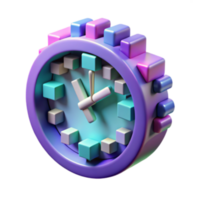 extraordinary artistic Abstract 3D Clock Cubes, Time, Design, Color professional png